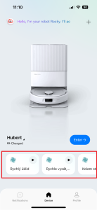 Rutiny v na úvodní obrazovce