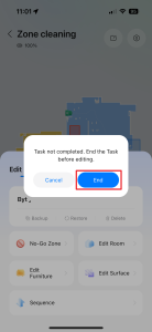 Stiskněte tlačítko End