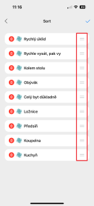 Změna pořadí rutin