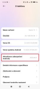 Aktualizace zabezpečení Androidu