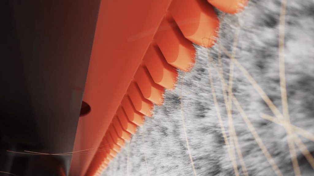 Hřebenový škrabák s hustými a ostrými zuby