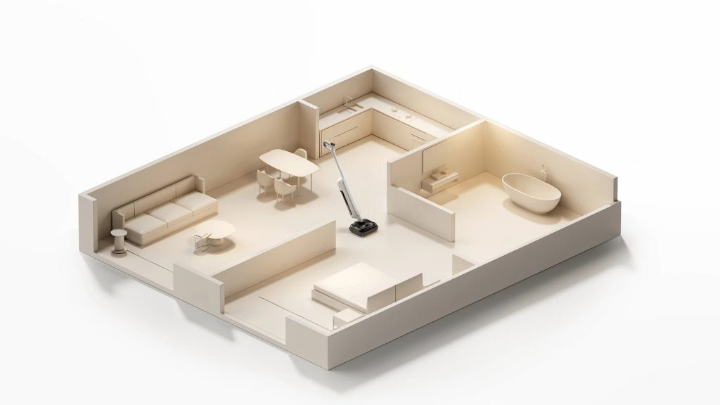 Kapacita baterie v pohodě postačuje na úklid středně velkého bytu