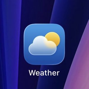 Ikona aplikace Počasí v iOS 26