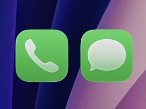 Ikony aplikací pro volání a zprávy v iOS 26