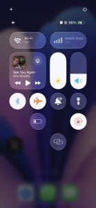 Ikony v Ovládacím centru v iOS 26