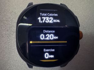 Celkové kalorie, vzdálenost a čas cvičení