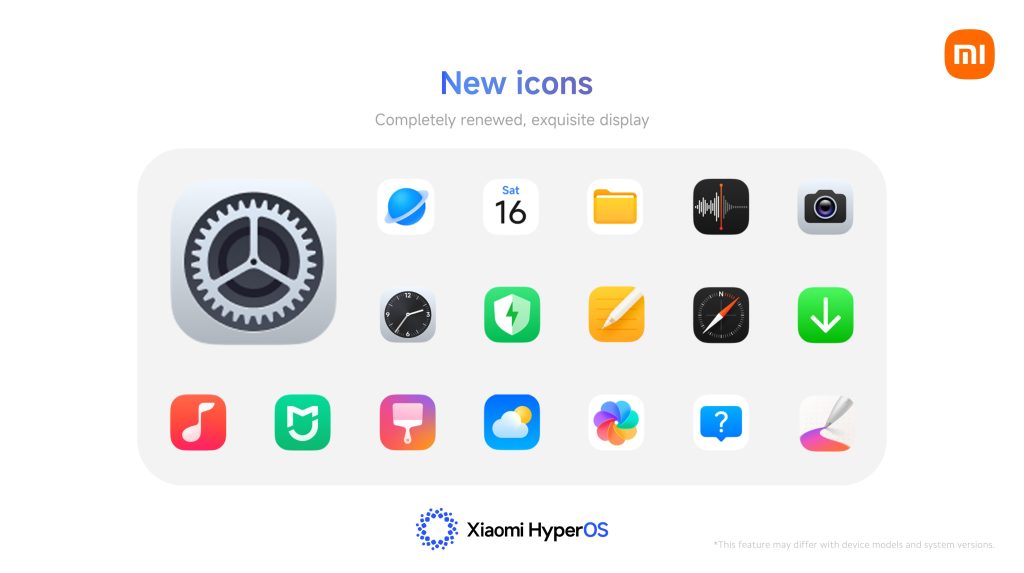 Nové ikony z HyperOS 3