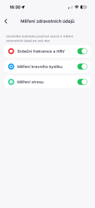 Měření zdravotních údajů