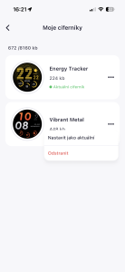 Možnosti ciferníku v hodinkách