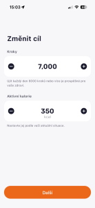 Nastavení denních cílů