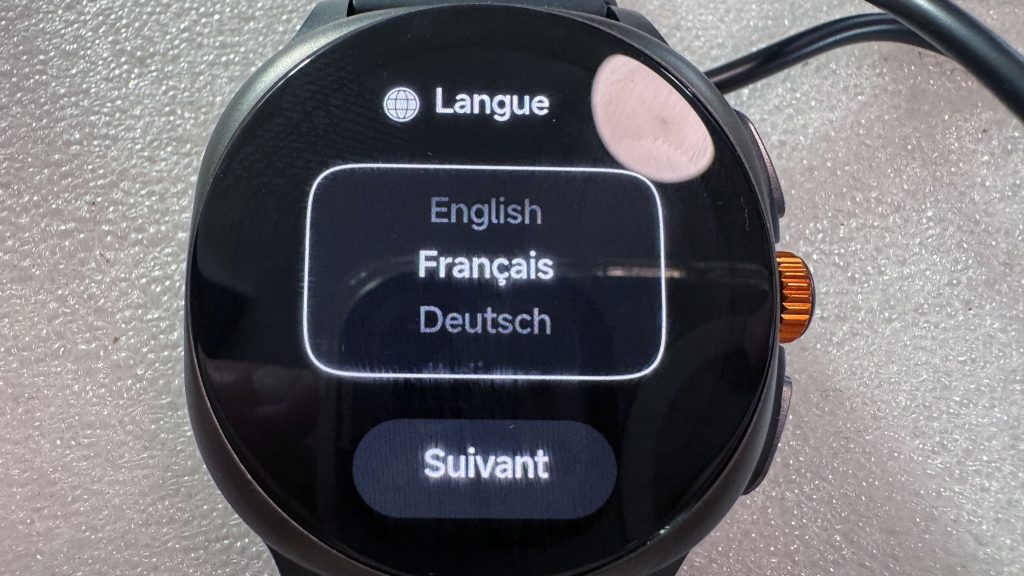 Obrazovka s výběrem jazyka