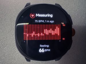 Obrazovka věnovaná srdečnímu tepu