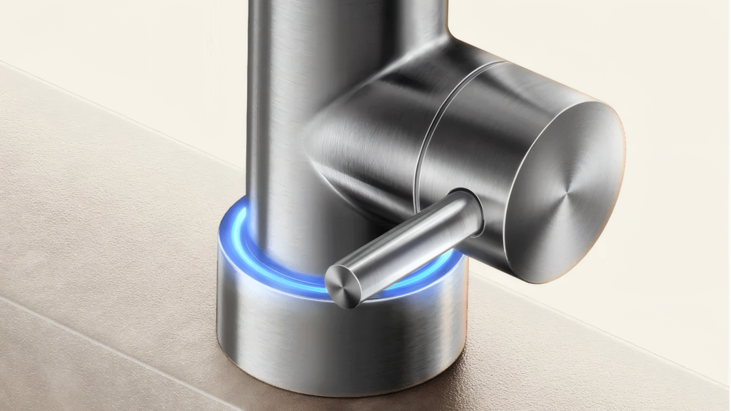 Součástí balení je chytrý kohoutek s praktickým světelným indikátorem