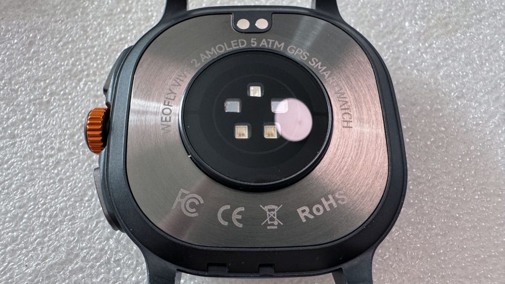 Spodní strana hodinek Weofly Vive 2