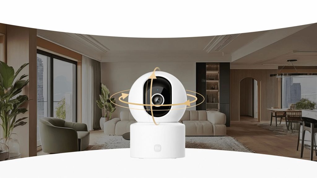 Xiaomi Smart Camera C302 dosahuje 360° horizontálního pokrytí a 107° vertikálního náklonu