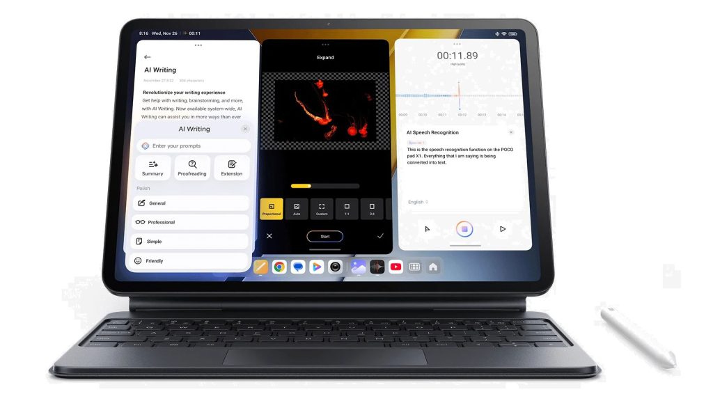 K tabletu Poco Pad X1 lze připojit klávesnici