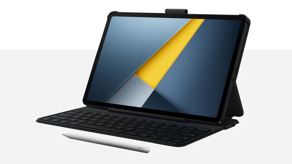 Tablet s klávesnicí a stylusem