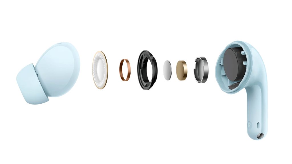 O zvuk se stará dynamický měnič o průměru 12,4 milimetru