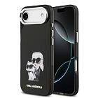 Karl Lagerfeld IML Aquarelle Karl and Choupette Zadní Kryt pro iPhone Air Black