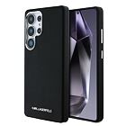 Karl Lagerfeld PU Saffiano Metal Logo and Frame Zadní Kryt pro Samsung Galaxy S25 Ultra Black