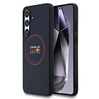 Red Bull PU Leather Red Ring MagSafe Zadní Kryt pro Samsung Galaxy S25 FE Navy