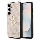 Guess PU 4G Metal Logo Zadní Kryt pro Samsung Galaxy S25 FE Pink