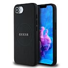 Guess PU Grained Classic Logo MagSafe Zadní Kryt pro iPhone 16e Black