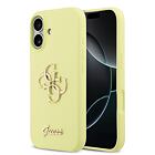 Guess Liquid Silicone 4G Metal Logo Zadní Kryt pro iPhone 17 Yellow