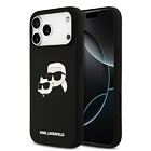 Karl Lagerfeld Liquid Silicone Double Heads MagSafe Zadní Kryt pro iPhone 17 Pro Max Black