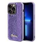 Guess Sequin Script Logo Zadní Kryt pro iPhone 14 Pro Purple