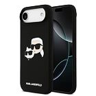 Karl Lagerfeld Liquid Silicone Double Heads MagSafe Zadní Kryt pro iPhone Air Black