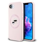 Karl Lagerfeld Liquid Silicone K&CH Heads MagSafe Zadní Kryt pro iPhone 16e Pink