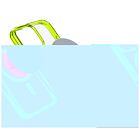 Zadní kryt Cellularline Iconic Mag s podporou Magsafe pro Apple iPhone 16 Pro, čirý / limetkový