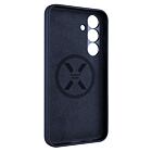 Kožený zadní kryt FIXED MagLeather s podporou MagSafe pro Samsung Galaxy S25+, modrý