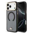 Lacoste PC/TPU Frosted Finish Gold Logo MagSafe Zadní Kryt pro iPhone 17 Pro Max Black