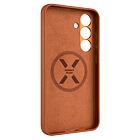 Kožený zadní kryt FIXED MagLeather s podporou MagSafe pro Samsung Galaxy S25+, hnědý