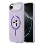 Karl Lagerfeld Liquid Silicone Karl and Choupette MagSafe Zadní Kryt pro iPhone Air Purple