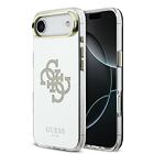 Guess PC/TPU Mirror 4G Glitter Logo MagSafe Zadní Kryt pro iPhone Air Gold