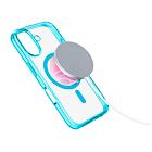 Zadní kryt Cellularline Iconic Mag s podporou Magsafe pro Apple iPhone 16, čirý / světle modrý