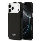 Lacoste PU Leather Champs Elysees MagSafe Zadní Kryt pro iPhone 17 Pro Max Black
