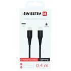 CHARGING CABLE SWISSTEN USB-C / LIGHTNING 0,4 M BLACK