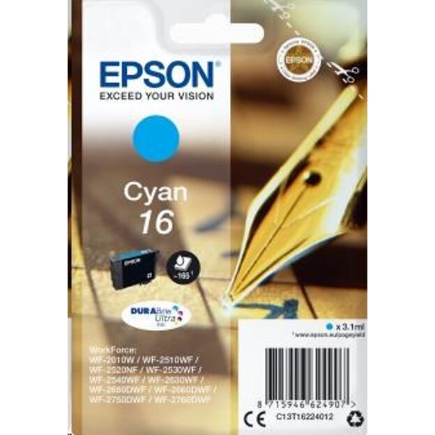 Epson Singlepack Cyan 16 DURABrite Ultra Ink