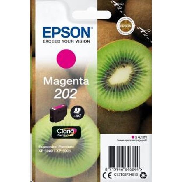 EPSON ink Magenta 202 Premium - singlepack, 4,1ml, 300s, standard