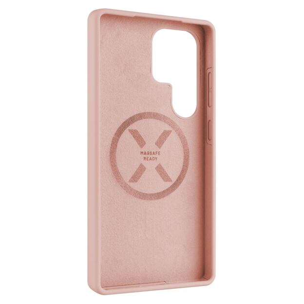 Zadní kryt FIXED MagFlow s podporou MagSafe pro Samsung Galaxy S25 Ultra, růžový