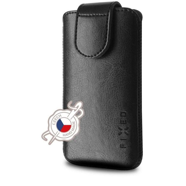 Pouzdro FIXED Sarif se zavíráním, PU kůže, velikost 4XL+, černé