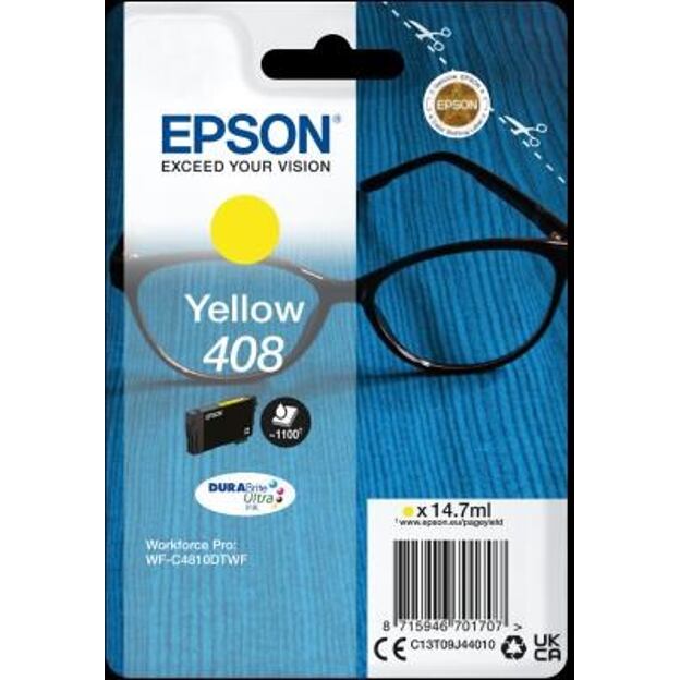 EPSON Singlepack Yellow 408 DURABrite Ultra Ink