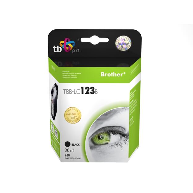 TB Ink.kazeta kompatibilni s Brother LC123BK 100 new