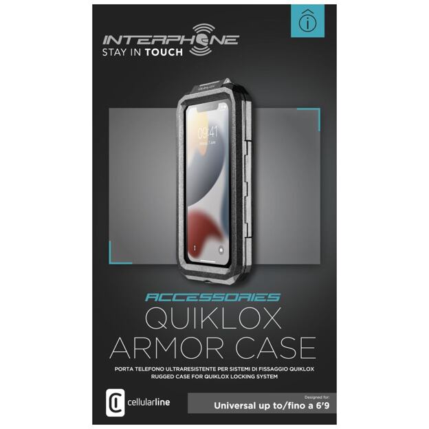 Univerzální voděodolné pouzdro na mobilní telefony Interphone QUIKLOX Armor, max. 6,9"