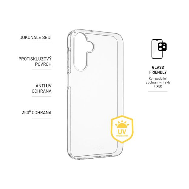 TPU gelový kryt FIXED Story AntiUV pro Samsung Galaxy A15/A15 5G, čirý