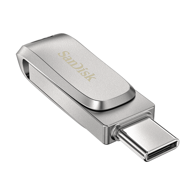 SanDisk Ultra Dual Drive Luxe/256GB/USB 3.1/USB-A + USB-C/Stříbrná